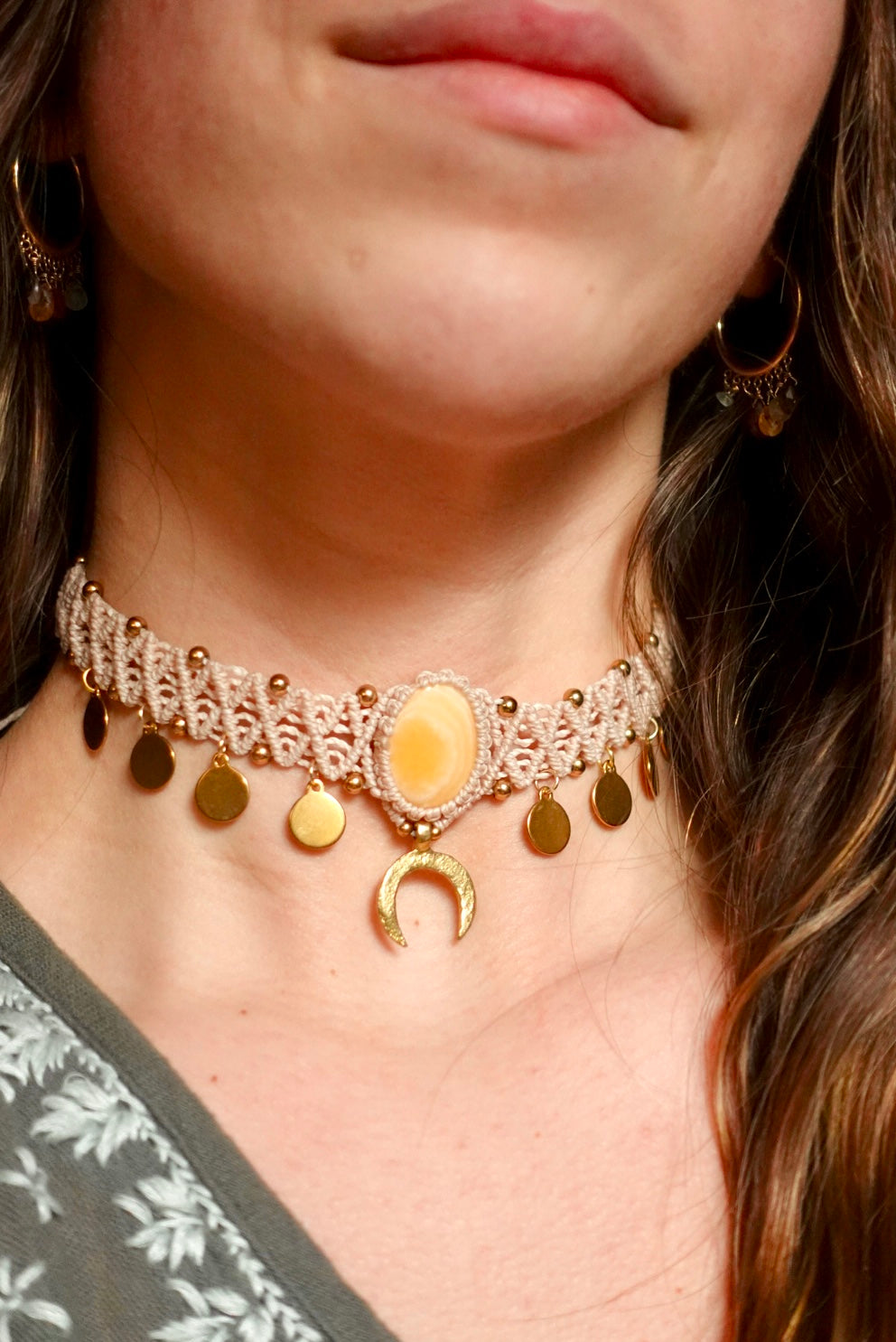 Choker Bali Luna Calcita