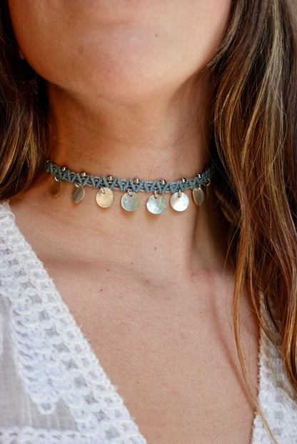 Collar Maui Nácar (celeste)
