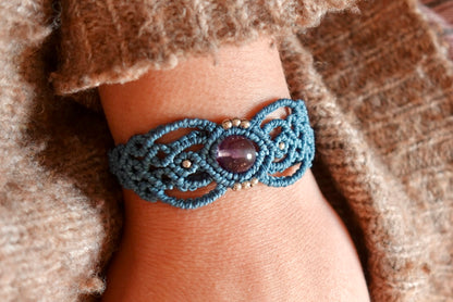 Choker/Pulsera Fluorita (azul)