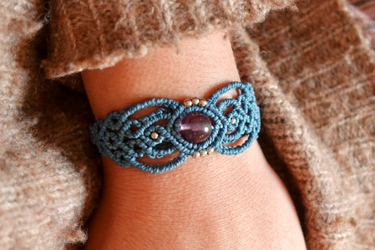 Choker/Pulsera Fluorita (azul)