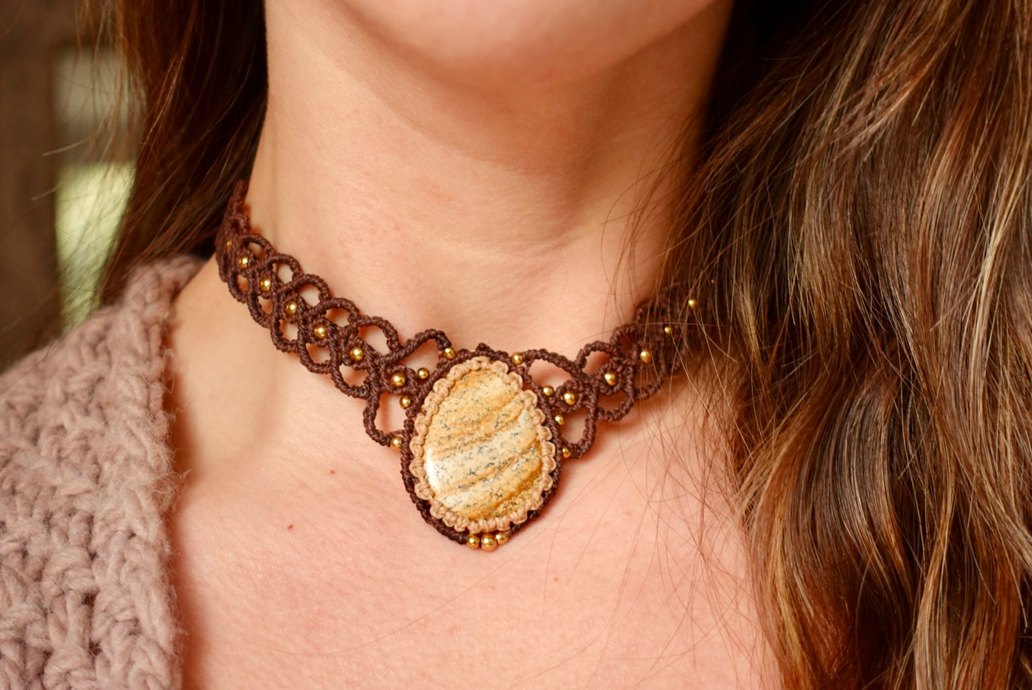 Collar Milos Jaspe Paisaje