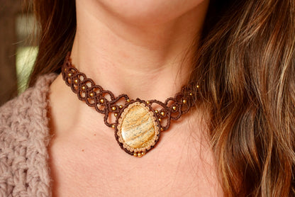 Collar Milos Jaspe Paisaje
