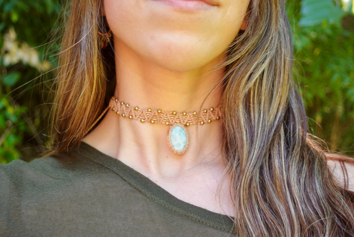 Collar Pipa Larimar
