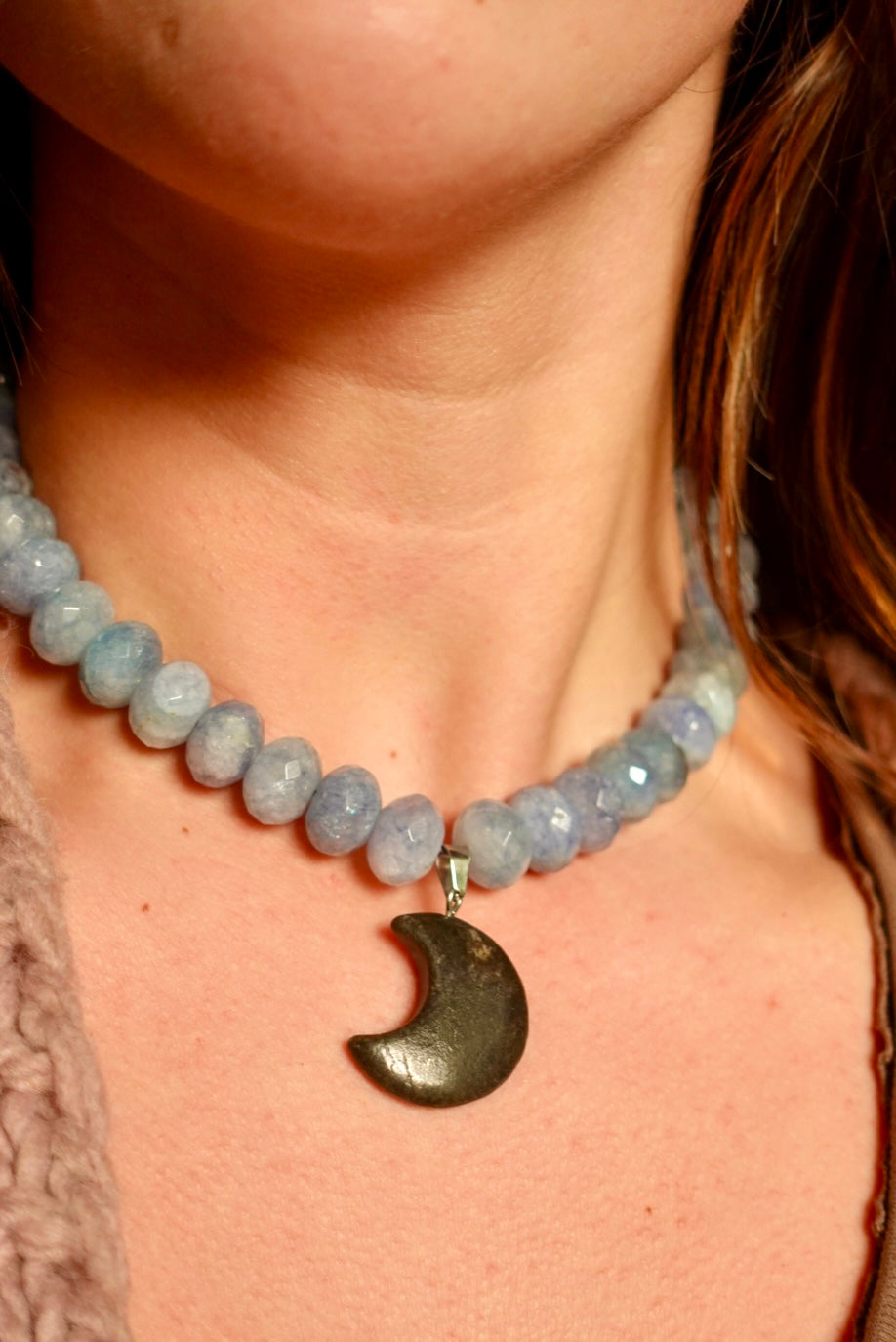 Collar Joy Agata Blue Lace+ Pirita